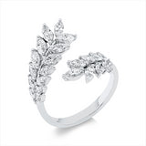 Ring 18 kt WG, 23 Nav. 1,37 ct, F-si