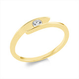 Ring 14 kt GG, 1 Brill. 0,12 ct, TW-si