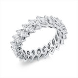 Ring 18 kt WG, 21 Nav. 4,31 ct, TW-vsi