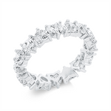 Ring 18 kt WG, 16 Herzschl. 3,83 ct, TW-si