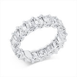 Ring 18 kt WG, 19 Sm.schliff 5,99 ct, TW-vsi