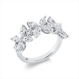 Ring 18 kt WG, 12 Nav. 1,62 ct, TW-vsi, 4 Brill. 0,31 ct, TW-vsi