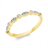Ring 18 kt GG, 5 Brill. 0,06 ct, TW-si, 8 Brill. 0,06 ct, TW-si