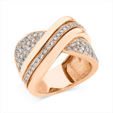 Ring 18 kt RG, 87 Brill. 1,26 ct, TW-vsi