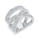Ring 18 kt WG, 118 Brill. 1,59 ct, TW-vsi