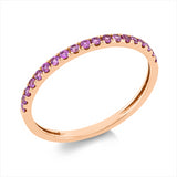 Ring 18 kt RG, 19 Saphire 0,25 ct pink