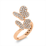 Ring 18 kt RG, 76 Brill. 1,07 ct, TW-vsi