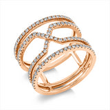 Ring 18 kt RG, 103 Brill. 0,65 ct, I-si