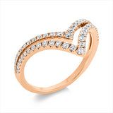 Ring 18 kt RG, 56 Brill. 0,44 ct, TW-si