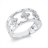 Ring 18 kt WG, 12 Brill. 0,41 ct, TW-si, 17 Brill. 0,14 ct, TW-si