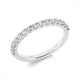 Ring 18 kt WG, 15 Brill. 0,47 ct, TW-si
