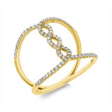 Ring 18 kt GG, 72 Brill. 0,39 ct, TW-si