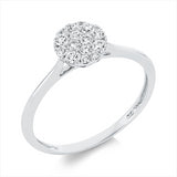 Ring 18 kt WG, 14 Brill. 0,27 ct, TW-si