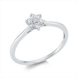 Ring 18 kt WG, 7 Brill. 0,19 ct, TW-pi