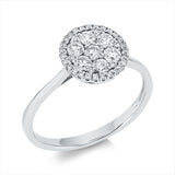 Ring 14 kt WG, 40 Brill. 0,54 ct, TW-pi