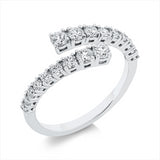 Ring 18 kt WG, 2 Brill. 0,09 cti, 4 Brill. 0,12 cti, 8 Brill. 0,16 ct, 2 Brill. 0,16 ct, 4 Brill. 0,14 ct, F-vsi/si