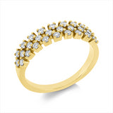 Ring 14 kt GG, 28 Brill. 0,55 ct, TW-si