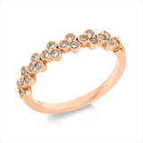 Ring 14 kt RG, 24 Brill. 0,32 ct, TW-si