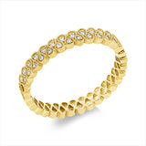 Ring 14 kt GG, 29 Brill. 0,12 ct, TW-si