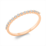 Ring 18 kt RG, 14 Brill. 0,15 ct, TW-si