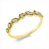 Ring 18 kt GG, 11 Brill. 0,12 ct, I-pi