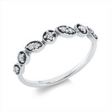 Ring 18 kt WG, 11 Brill. 0,12 ct, I-pi