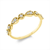 Ring 18 kt GG, 11 Brill. 0,16 ct, I-pi