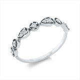 Ring 18 kt WG, 11 Brill. 0,17 ct, I-pi