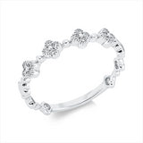 Ring 18 kt WG, 16 Brill. 0,12 ct, W-si