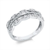 Ring 18 kt WG, 10 Brill. 0,39 ct, F-vsi, 1 Bag. 0,05 ct, F-vsi, 38 Brill. 0,26 ct, F-vsi