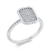 Ring 14 kt WG, 16 Dia. 0,11 ct, TW-pi, 61 Dia. 0,24 ct, TW-pi