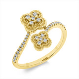 Ring 18 kt GG, 15 Brill. 0,18 ct, F-vsi/si, 16 Brill. 0,07 ct, F-vsi/si