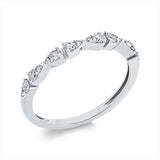 Ring 18 kt WG, 8 Brill. 0,33 ct, TW-si, 8 Brill. 0,04 ct, TW-si