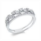 Ring 18 kt WG, 11 Brill. 0,66 ct, TW-si, 38 Brill. 0,14 ct, TW-si