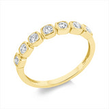 Ring 18 kt GG, 7 Brill. 0,50 ct, TW-si