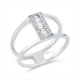Ring 18 kt WG, 8 Bag. 0,17 ct, TW-si, 23 Dia. 0,08 ct, TW-pi