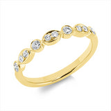 Ring 18 kt GG, 10 Brill. 0,30 ct, TW-si