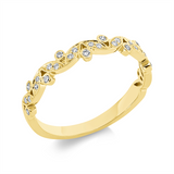 Ring 18 kt GG, 28 Brill. 0,16 ct, TW-si