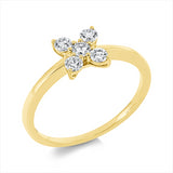 Ring 18 kt GG, 5 Brill. 0,35 ct, TW-si