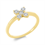 Ring 18 kt GG, 5 Brill. 0,35 ct, TW-si