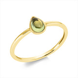 Ring 18 kt GG, 1 Peridot 0,52 ct grün
