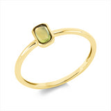 Ring 18 kt GG, 1 Peridot 0,30 ct grün