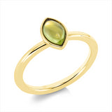 Ring 18 kt GG, 1 Peridot 0,86 ct grün