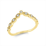 Ring 18 kt GG, 9 Brill. 0,16 ct, TW-si