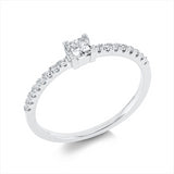 Ring 18 kt WG, 1 Princ. 0,24 ct, TW-si, 16 Dia. 0,12 ct, TW-si
