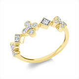 Ring 18 kt GG, Fassung rhodiniert, 14 Brill. 0,39 ct, TW-si, 3 Brill. 0,02 ct, TW-si