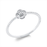 Ring 18 kt WG, 1 Brill. 0,04 ct, TW-si