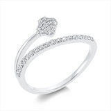 Ring 18 kt WG, 18 Brill. 0,19 ct, TW-si, 17 Brill. 0,08 ct, TW-si