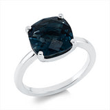 Ring 18 kt WG, 1 Topas 4,10 ct Lond. blue