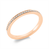 Ring 18 kt RG, 26 Brill. 0,13 ct, TW-si, 1 Emaille weiß